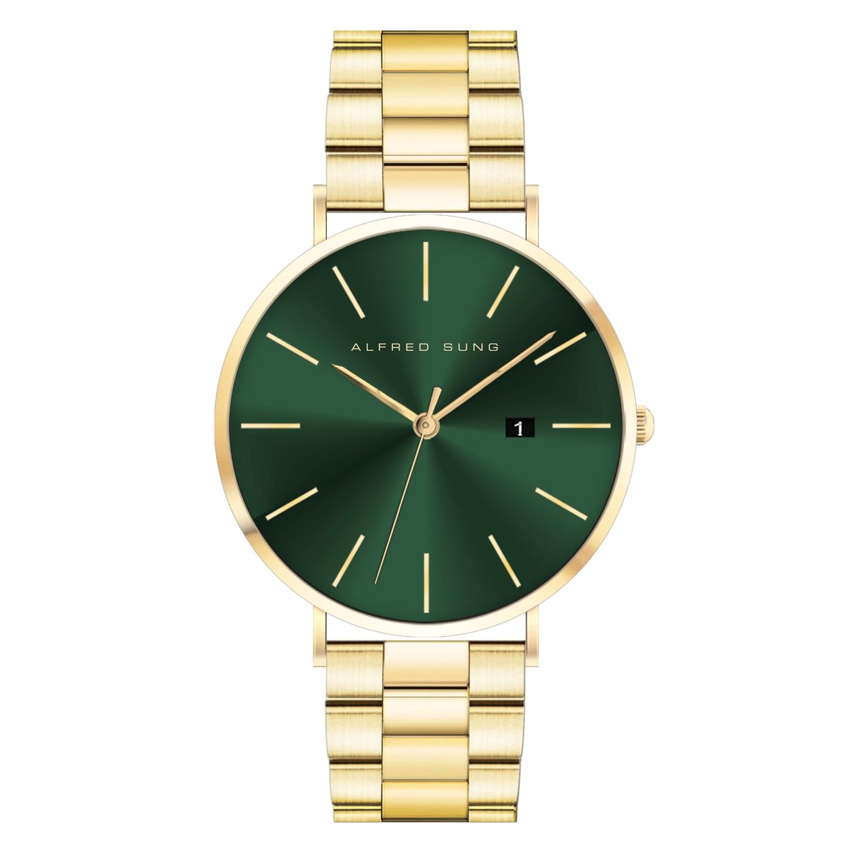 Metropolitan Ultraslim Men’s Watch with Date and Stainless Steel Bracelet ASM-0060